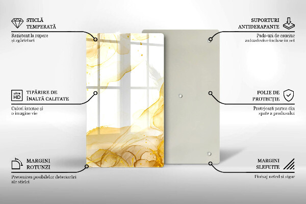 Üveg vágódeszka Arany absztrakció