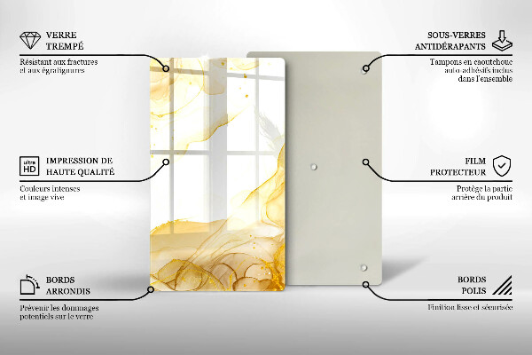 Üveg vágódeszka Arany absztrakció