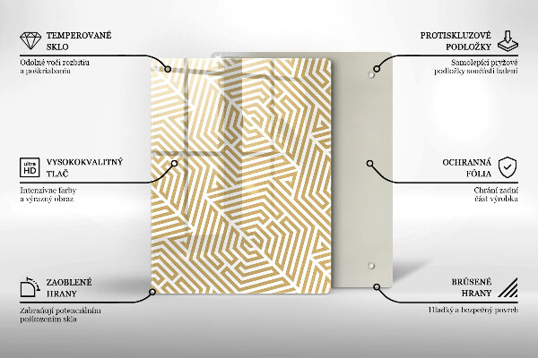 Üveg vágódeszka Arany absztrakció