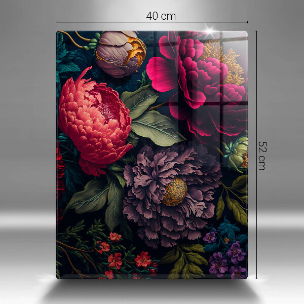 Üveg vágódeszka Gyönyörű virágok