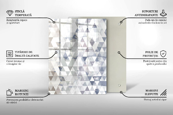 Üveg vágódeszka Alakzat absztrakció