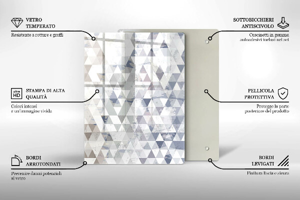 Üveg vágódeszka Alakzat absztrakció