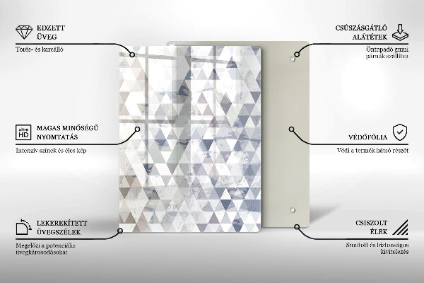 Üveg vágódeszka Alakzat absztrakció