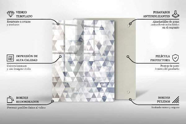 Üveg vágódeszka Alakzat absztrakció