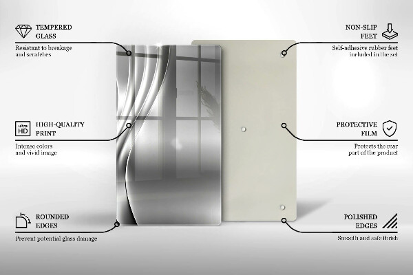 Üveg vágódeszka Fém szerkezet
