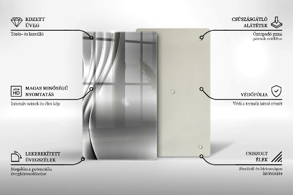 Üveg vágódeszka Fém szerkezet