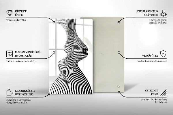 Üveg vágódeszka Lineáris absztrakció