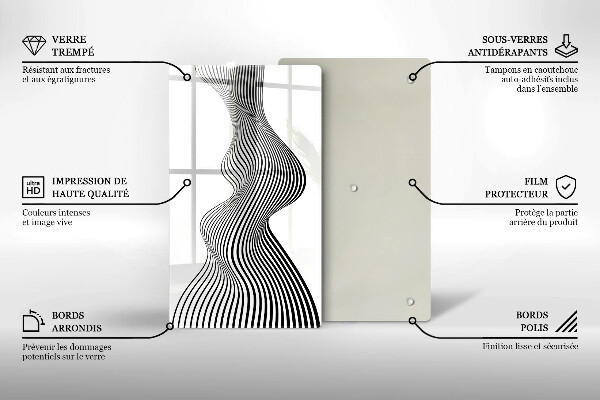 Üveg vágódeszka Lineáris absztrakció