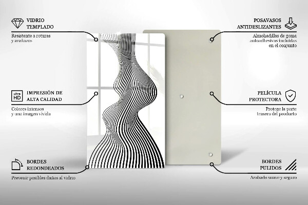 Üveg vágódeszka Lineáris absztrakció