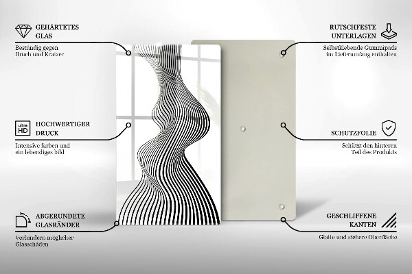 Üveg vágódeszka Lineáris absztrakció
