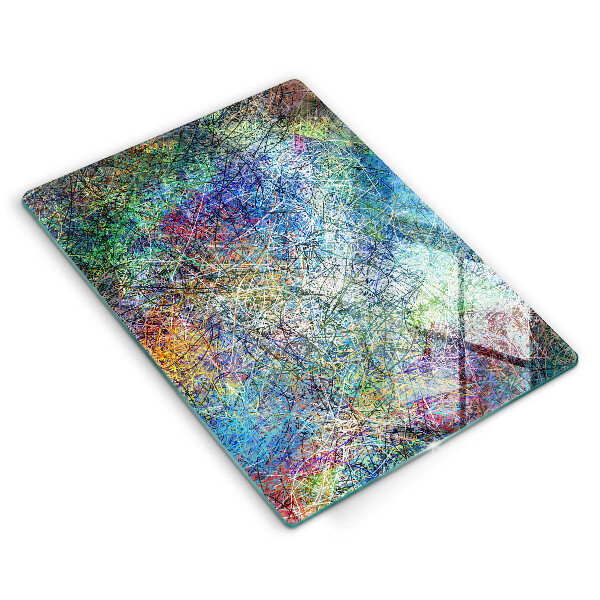 Üveg vágódeszka Színes vonal absztrakció