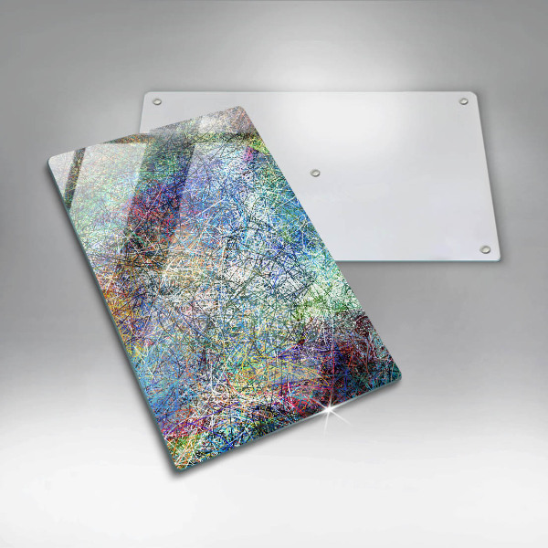 Üveg vágódeszka Színes vonal absztrakció