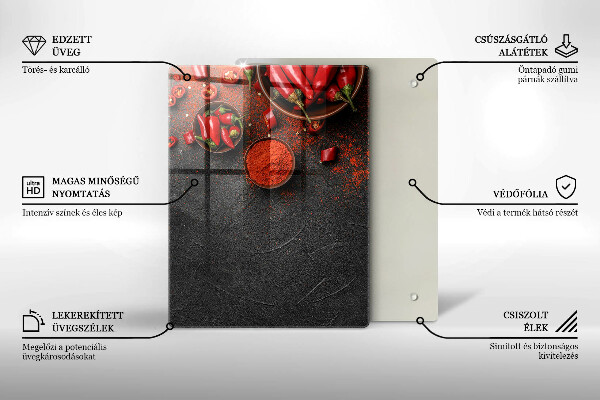 Üveg vágódeszka Márvány textúra arannyal