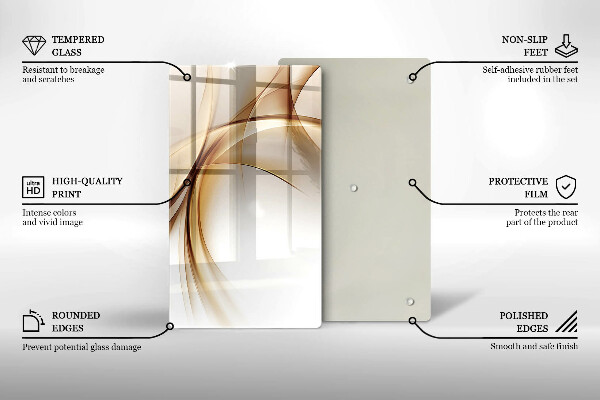 Üveg vágódeszka Absztrakt formák