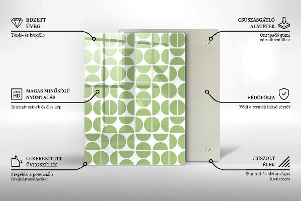 Üveg vágódeszka Absztrakt formák