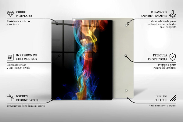 Üveg vágódeszka Fakanál fűszerek