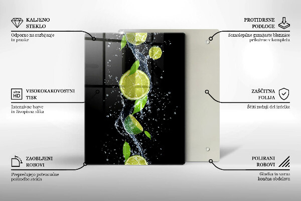 Üveg vágódeszka Boho madártollak