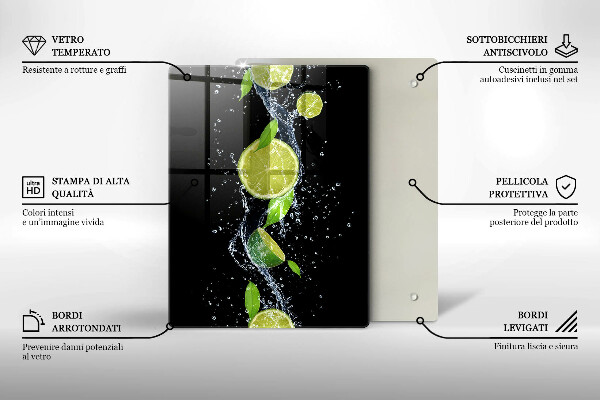 Üveg vágódeszka Boho madártollak