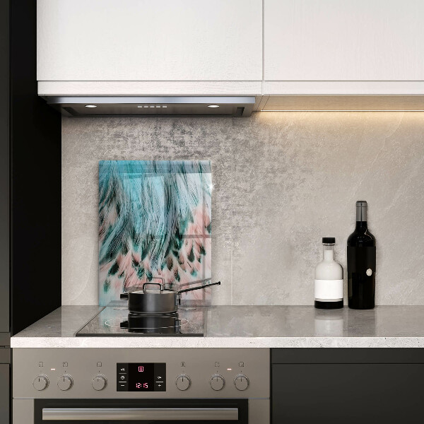 Üveg vágódeszka Boho madártollak