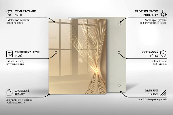 Üveg vágódeszka Absztrakt fekete massza