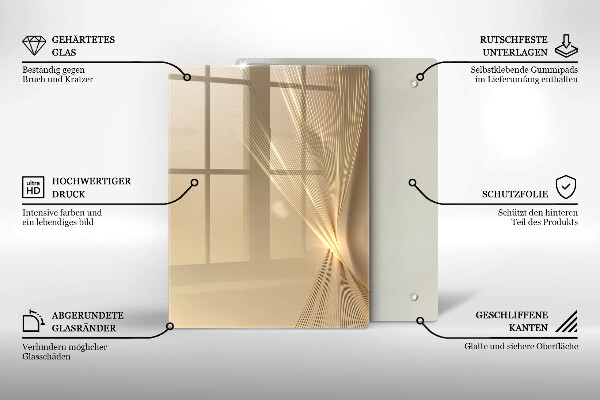 Üveg vágódeszka Absztrakt fekete massza