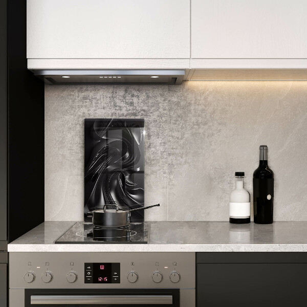 Üveg vágódeszka Absztrakt fekete massza