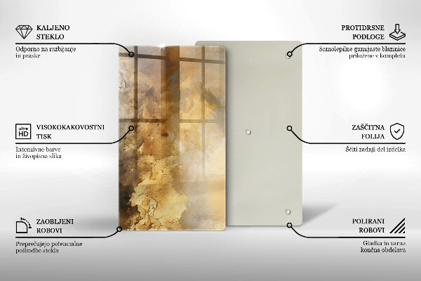 Üveg vágódeszka Gazdag textúra