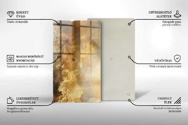 Üveg vágódeszka Gazdag textúra