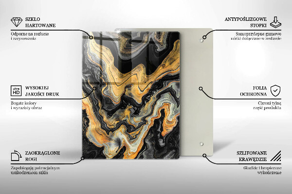 Üveg vágódeszka Gazdag textúra