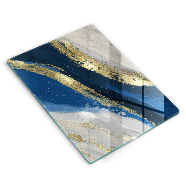 Üveg vágódeszka Textúra arannyal