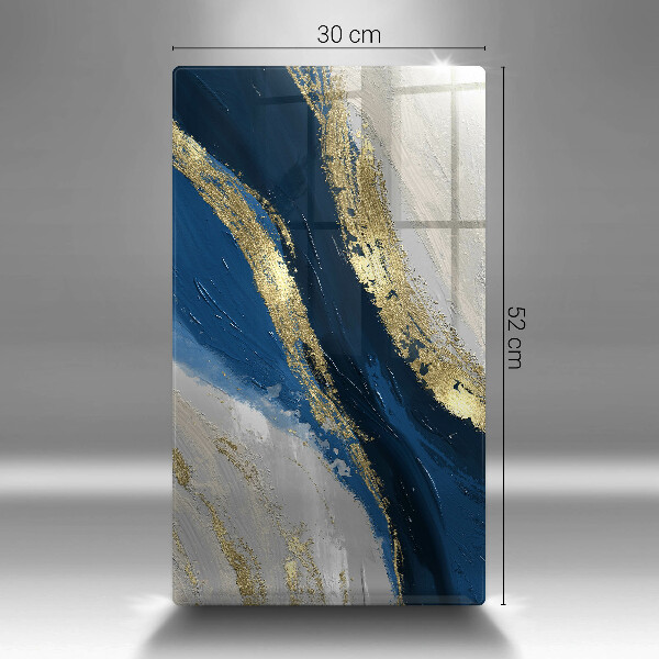 Üveg vágódeszka Textúra arannyal