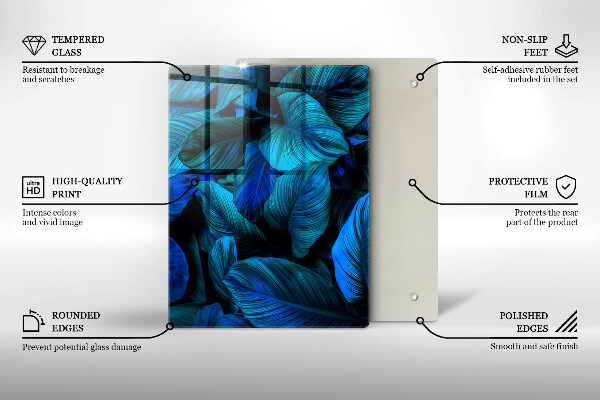 Üveg vágódeszka Világos fa szerkezet