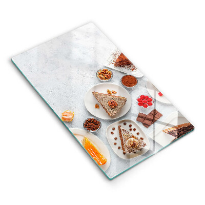 Üveg vágódeszka A torta édessége