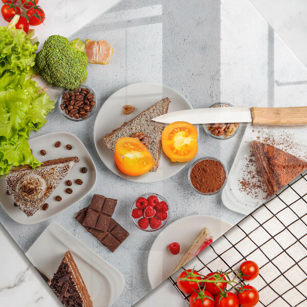 Üveg vágódeszka A torta édessége