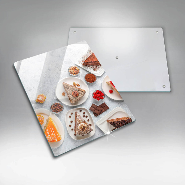 Üveg vágódeszka A torta édessége