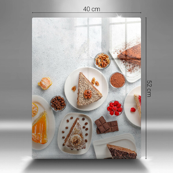 Üveg vágódeszka A torta édessége