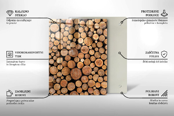 Üveg vágódeszka A torta édessége
