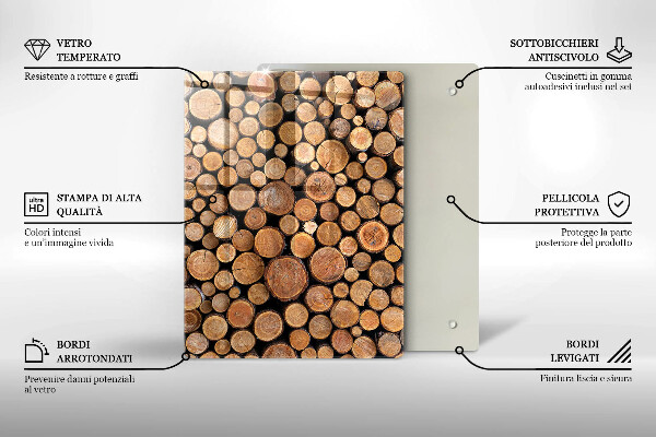 Üveg vágódeszka A torta édessége