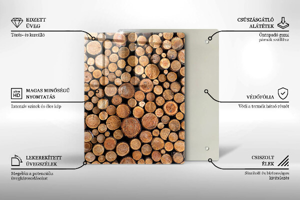 Üveg vágódeszka A torta édessége
