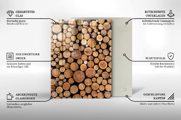 Üveg vágódeszka A torta édessége