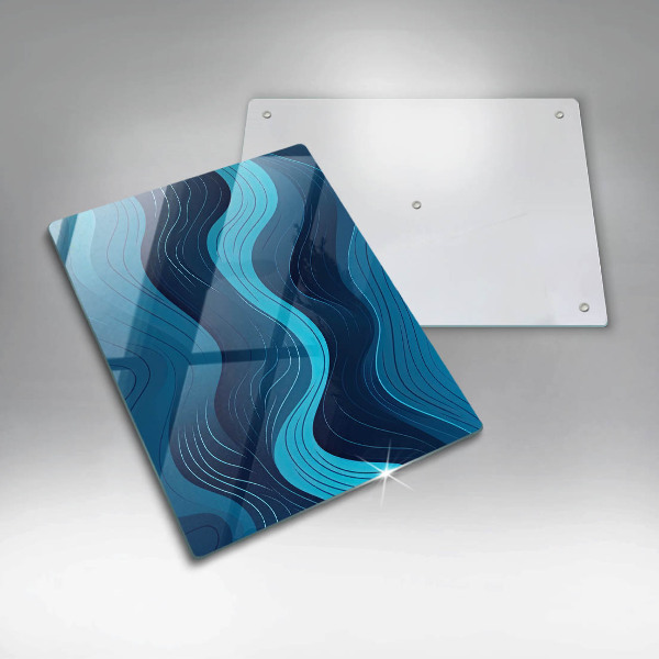 Üveg vágódeszka Absztrakt hullámok