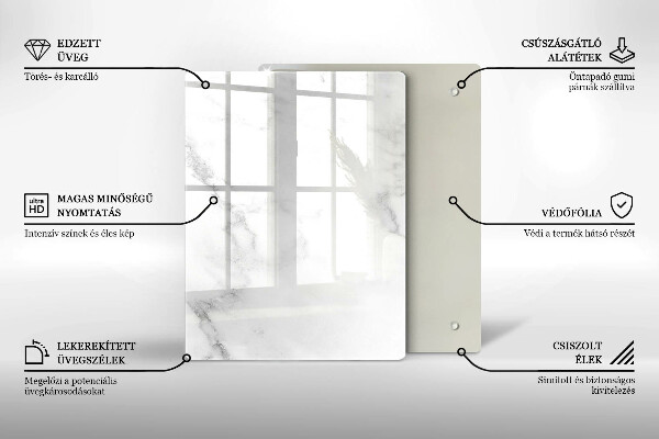 Üveg vágódeszka Kávébab