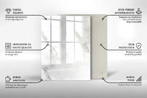 Üveg vágódeszka Kávébab