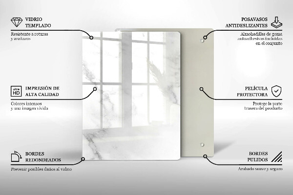 Üveg vágódeszka Kávébab