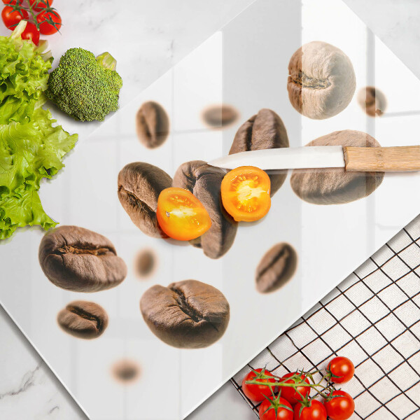 Üveg vágódeszka Kávébab