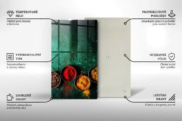 Üveg vágódeszka Keleti fűszerek