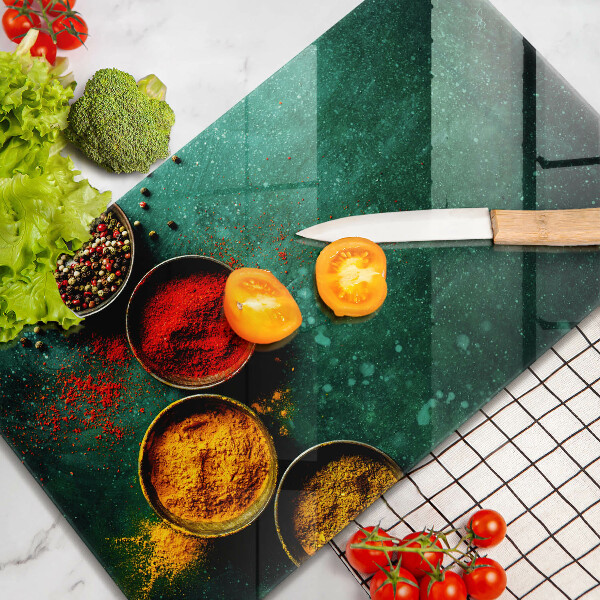 Üveg vágódeszka Keleti fűszerek