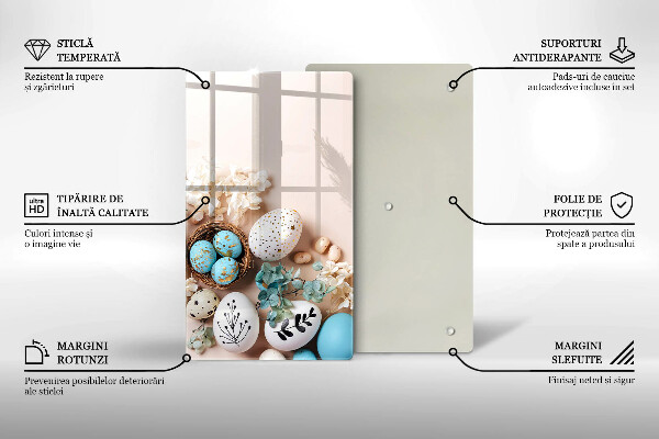 Üveg vágódeszka Húsvéti díszek