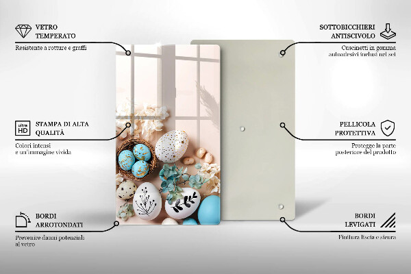 Üveg vágódeszka Húsvéti díszek
