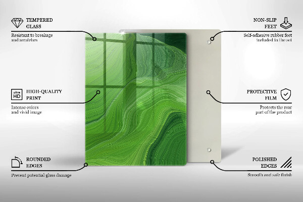 Üveg vágódeszka Só kristályok